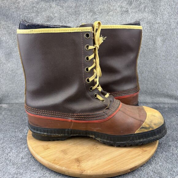 Vintage Sorel Boots Mens Size 11 Brown Leather Steel Toe Waterproof Canada 70s main image 6